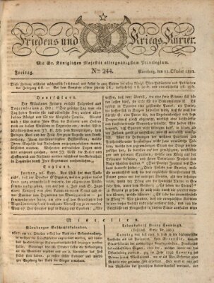 Der Friedens- u. Kriegs-Kurier (Nürnberger Friedens- und Kriegs-Kurier) Freitag 11. Oktober 1822