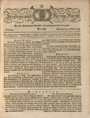 Der Friedens- u. Kriegs-Kurier (Nürnberger Friedens- und Kriegs-Kurier) Montag 14. Oktober 1822