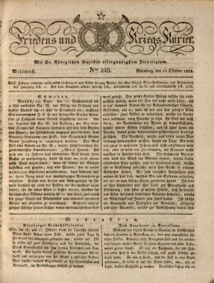 Der Friedens- u. Kriegs-Kurier (Nürnberger Friedens- und Kriegs-Kurier) Mittwoch 16. Oktober 1822