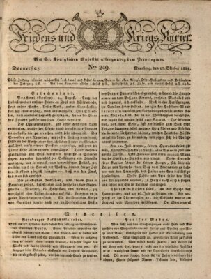 Der Friedens- u. Kriegs-Kurier (Nürnberger Friedens- und Kriegs-Kurier) Donnerstag 17. Oktober 1822