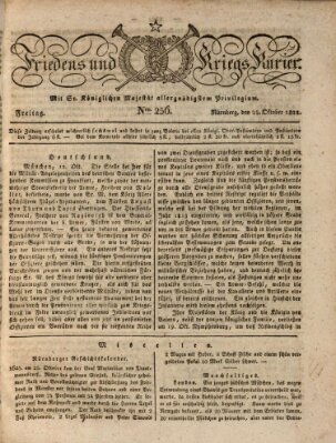 Der Friedens- u. Kriegs-Kurier (Nürnberger Friedens- und Kriegs-Kurier) Freitag 25. Oktober 1822