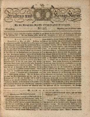 Der Friedens- u. Kriegs-Kurier (Nürnberger Friedens- und Kriegs-Kurier) Samstag 26. Oktober 1822