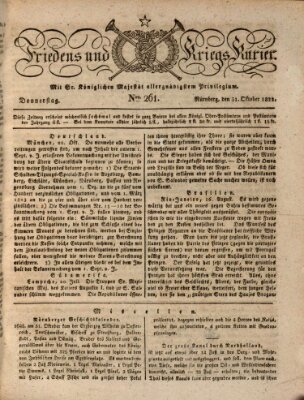 Der Friedens- u. Kriegs-Kurier (Nürnberger Friedens- und Kriegs-Kurier) Donnerstag 31. Oktober 1822