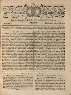 Der Friedens- u. Kriegs-Kurier (Nürnberger Friedens- und Kriegs-Kurier) Mittwoch 6. November 1822