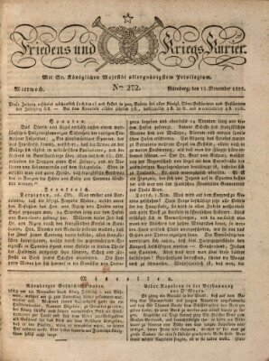 Der Friedens- u. Kriegs-Kurier (Nürnberger Friedens- und Kriegs-Kurier) Mittwoch 13. November 1822