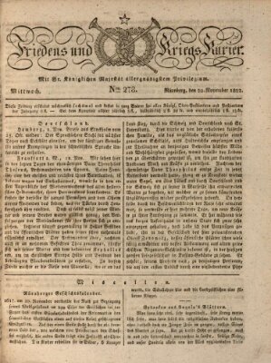 Der Friedens- u. Kriegs-Kurier (Nürnberger Friedens- und Kriegs-Kurier) Mittwoch 20. November 1822