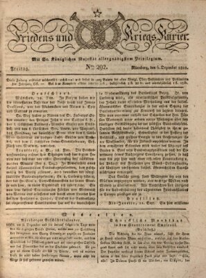 Der Friedens- u. Kriegs-Kurier (Nürnberger Friedens- und Kriegs-Kurier) Freitag 6. Dezember 1822