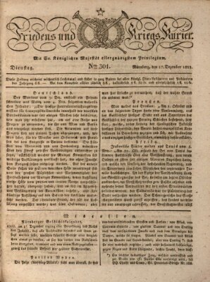 Der Friedens- u. Kriegs-Kurier (Nürnberger Friedens- und Kriegs-Kurier) Dienstag 17. Dezember 1822