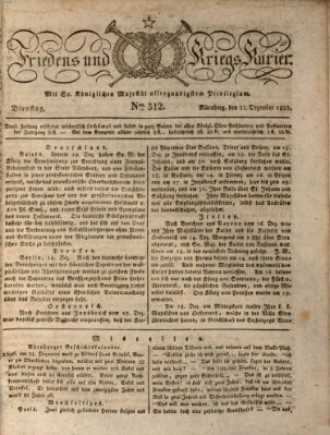 Der Friedens- u. Kriegs-Kurier (Nürnberger Friedens- und Kriegs-Kurier) Dienstag 31. Dezember 1822