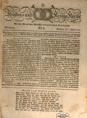 Der Friedens- u. Kriegs-Kurier (Nürnberger Friedens- und Kriegs-Kurier) Mittwoch 1. Januar 1823