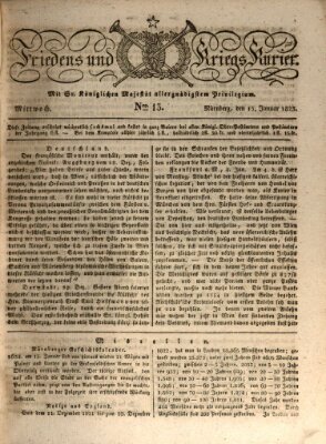 Der Friedens- u. Kriegs-Kurier (Nürnberger Friedens- und Kriegs-Kurier) Mittwoch 15. Januar 1823