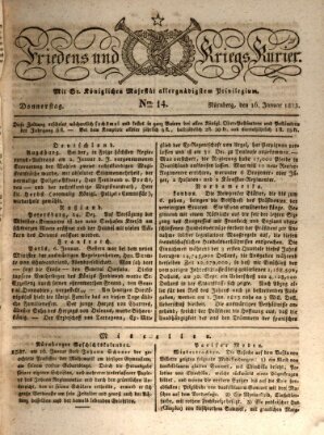 Der Friedens- u. Kriegs-Kurier (Nürnberger Friedens- und Kriegs-Kurier) Donnerstag 16. Januar 1823