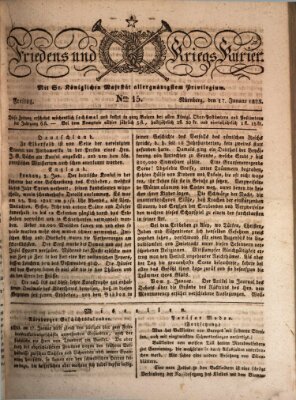 Der Friedens- u. Kriegs-Kurier (Nürnberger Friedens- und Kriegs-Kurier) Freitag 17. Januar 1823