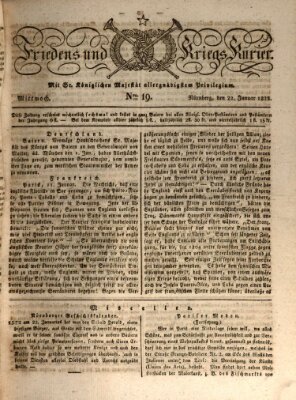 Der Friedens- u. Kriegs-Kurier (Nürnberger Friedens- und Kriegs-Kurier) Mittwoch 22. Januar 1823