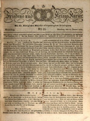 Der Friedens- u. Kriegs-Kurier (Nürnberger Friedens- und Kriegs-Kurier) Samstag 25. Januar 1823