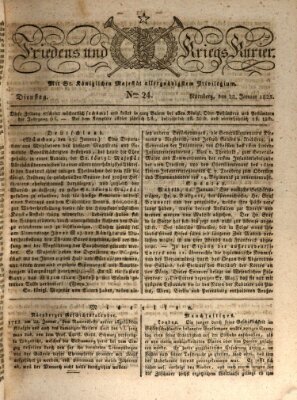 Der Friedens- u. Kriegs-Kurier (Nürnberger Friedens- und Kriegs-Kurier) Dienstag 28. Januar 1823