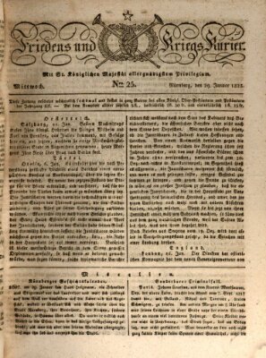 Der Friedens- u. Kriegs-Kurier (Nürnberger Friedens- und Kriegs-Kurier) Mittwoch 29. Januar 1823