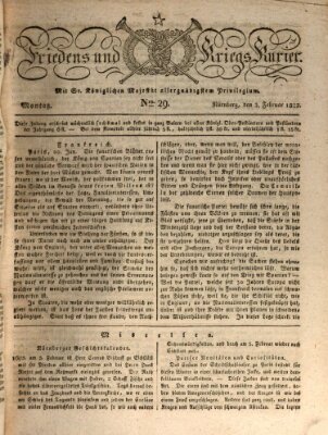 Der Friedens- u. Kriegs-Kurier (Nürnberger Friedens- und Kriegs-Kurier) Montag 3. Februar 1823