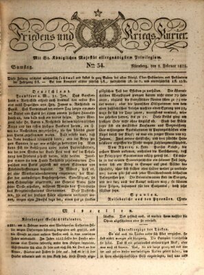 Der Friedens- u. Kriegs-Kurier (Nürnberger Friedens- und Kriegs-Kurier) Samstag 8. Februar 1823