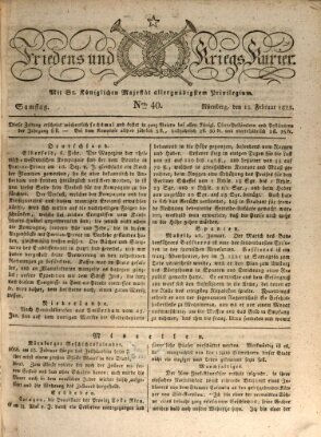 Der Friedens- u. Kriegs-Kurier (Nürnberger Friedens- und Kriegs-Kurier) Samstag 15. Februar 1823