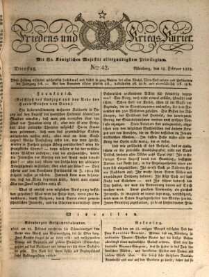 Der Friedens- u. Kriegs-Kurier (Nürnberger Friedens- und Kriegs-Kurier) Donnerstag 13. Februar 1823