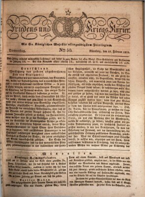 Der Friedens- u. Kriegs-Kurier (Nürnberger Friedens- und Kriegs-Kurier) Donnerstag 27. Februar 1823