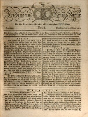 Der Friedens- u. Kriegs-Kurier (Nürnberger Friedens- und Kriegs-Kurier) Freitag 28. Februar 1823