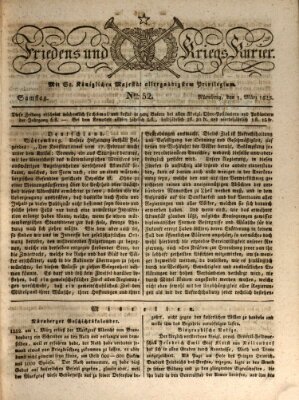 Der Friedens- u. Kriegs-Kurier (Nürnberger Friedens- und Kriegs-Kurier) Samstag 1. März 1823