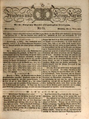 Der Friedens- u. Kriegs-Kurier (Nürnberger Friedens- und Kriegs-Kurier) Mittwoch 12. März 1823