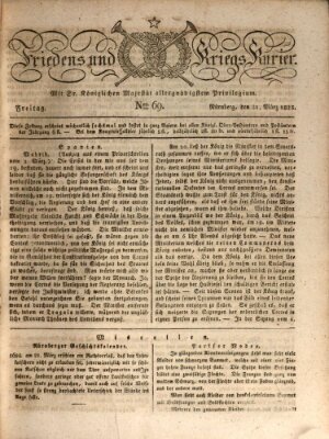 Der Friedens- u. Kriegs-Kurier (Nürnberger Friedens- und Kriegs-Kurier) Freitag 21. März 1823