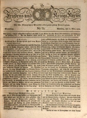 Der Friedens- u. Kriegs-Kurier (Nürnberger Friedens- und Kriegs-Kurier) Samstag 22. März 1823