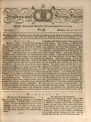 Der Friedens- u. Kriegs-Kurier (Nürnberger Friedens- und Kriegs-Kurier) Freitag 18. April 1823