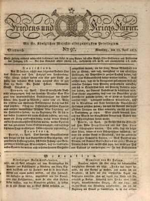 Der Friedens- u. Kriegs-Kurier (Nürnberger Friedens- und Kriegs-Kurier) Mittwoch 23. April 1823