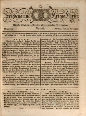 Der Friedens- u. Kriegs-Kurier (Nürnberger Friedens- und Kriegs-Kurier) Dienstag 29. April 1823