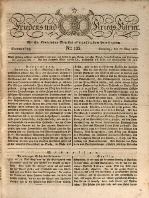 Der Friedens- u. Kriegs-Kurier (Nürnberger Friedens- und Kriegs-Kurier) Donnerstag 22. Mai 1823