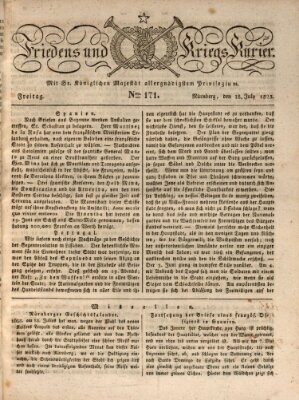 Der Friedens- u. Kriegs-Kurier (Nürnberger Friedens- und Kriegs-Kurier) Freitag 18. Juli 1823