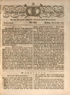 Der Friedens- u. Kriegs-Kurier (Nürnberger Friedens- und Kriegs-Kurier) Donnerstag 31. Juli 1823