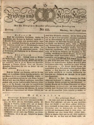 Der Friedens- u. Kriegs-Kurier (Nürnberger Friedens- und Kriegs-Kurier) Freitag 1. August 1823