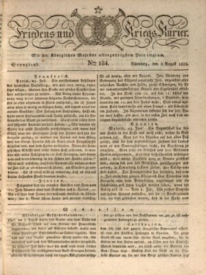 Der Friedens- u. Kriegs-Kurier (Nürnberger Friedens- und Kriegs-Kurier) Samstag 2. August 1823