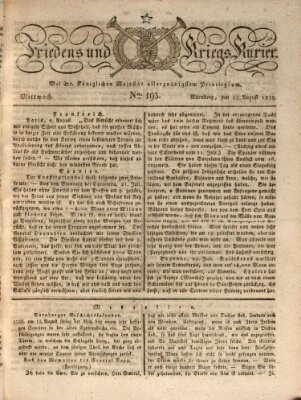 Der Friedens- u. Kriegs-Kurier (Nürnberger Friedens- und Kriegs-Kurier) Mittwoch 13. August 1823