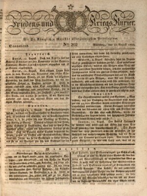 Der Friedens- u. Kriegs-Kurier (Nürnberger Friedens- und Kriegs-Kurier) Samstag 23. August 1823