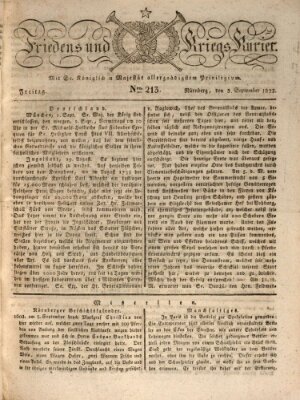 Der Friedens- u. Kriegs-Kurier (Nürnberger Friedens- und Kriegs-Kurier) Freitag 5. September 1823