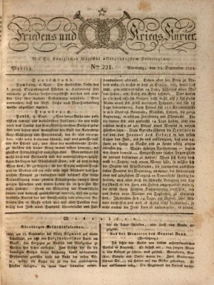 Der Friedens- u. Kriegs-Kurier (Nürnberger Friedens- und Kriegs-Kurier) Montag 15. September 1823