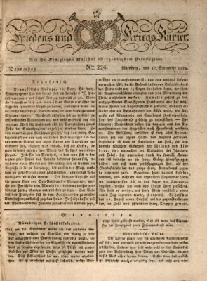 Der Friedens- u. Kriegs-Kurier (Nürnberger Friedens- und Kriegs-Kurier) Donnerstag 18. September 1823