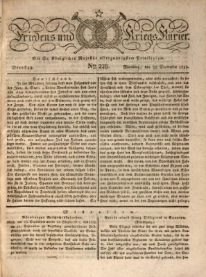 Der Friedens- u. Kriegs-Kurier (Nürnberger Friedens- und Kriegs-Kurier) Dienstag 23. September 1823