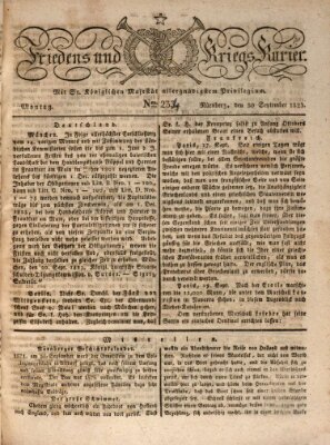 Der Friedens- u. Kriegs-Kurier (Nürnberger Friedens- und Kriegs-Kurier) Dienstag 30. September 1823