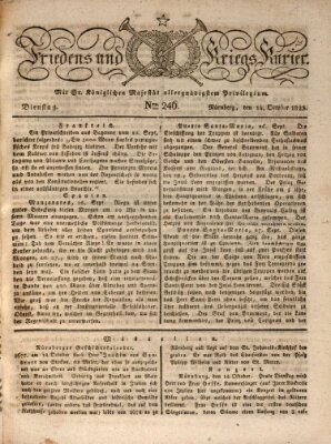 Der Friedens- u. Kriegs-Kurier (Nürnberger Friedens- und Kriegs-Kurier) Dienstag 14. Oktober 1823