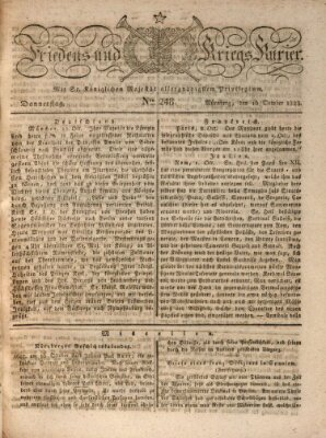 Der Friedens- u. Kriegs-Kurier (Nürnberger Friedens- und Kriegs-Kurier) Donnerstag 16. Oktober 1823