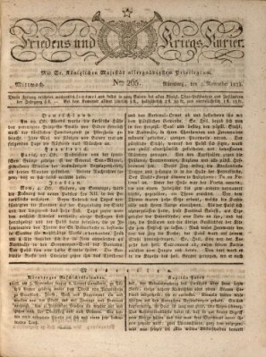 Der Friedens- u. Kriegs-Kurier (Nürnberger Friedens- und Kriegs-Kurier) Mittwoch 5. November 1823