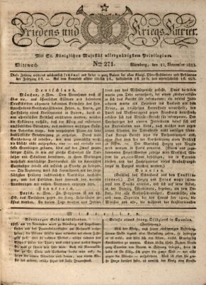 Der Friedens- u. Kriegs-Kurier (Nürnberger Friedens- und Kriegs-Kurier) Mittwoch 12. November 1823